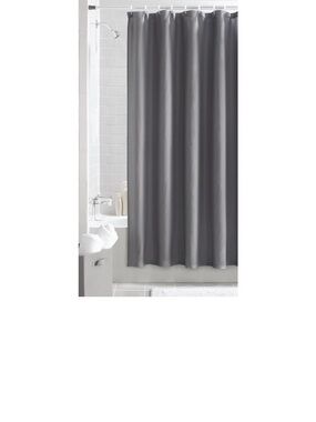 Mainstays Gray Geometric Fabric Shower Curtain 70x72 100% Polyester Washable